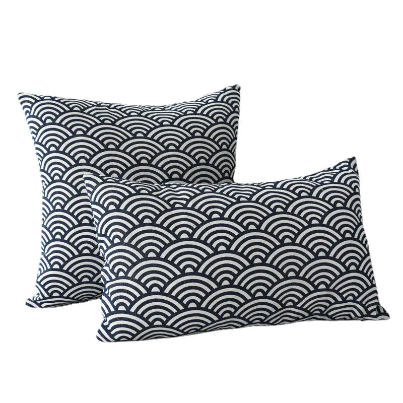 Capa de Almofada de Linho de Algodão ao Estilo Japonês para Decoração de Casa