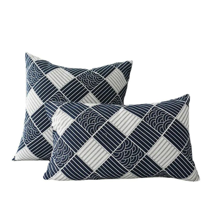 Capa de Almofada de Linho de Algodão ao Estilo Japonês para Decoração de Casa