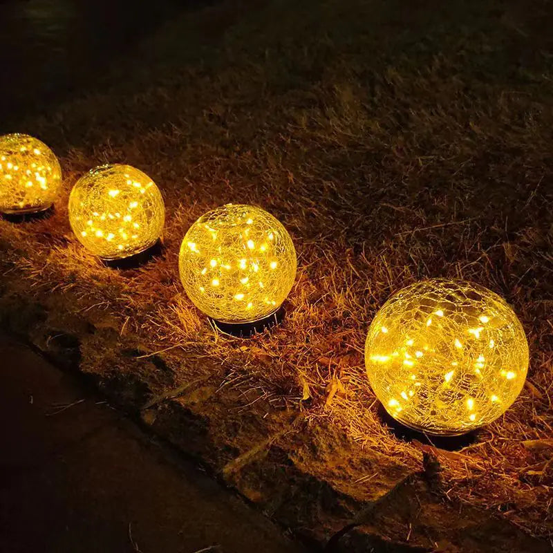 Luz Solar Embutida no Solo com Textura Rachada e Controle de Luz