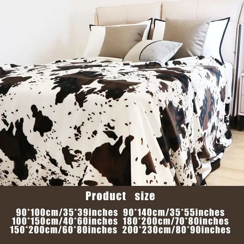 Charming Cow Fleece Blanket - Soft Snuggle Throw