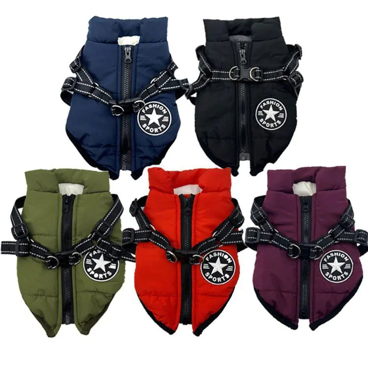 Jaqueta Impermeável para Cães de Estimação Amazon Outono Inverno (Atacado)